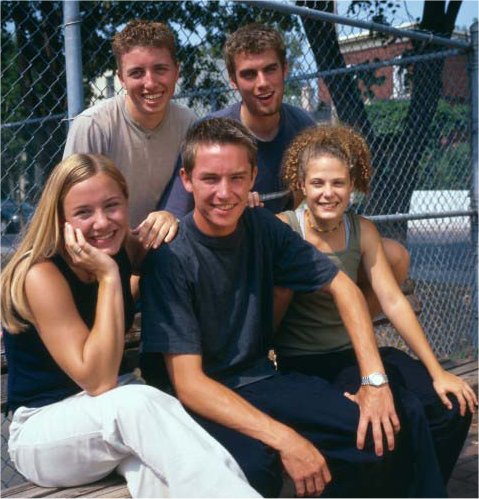 group of friends smiling