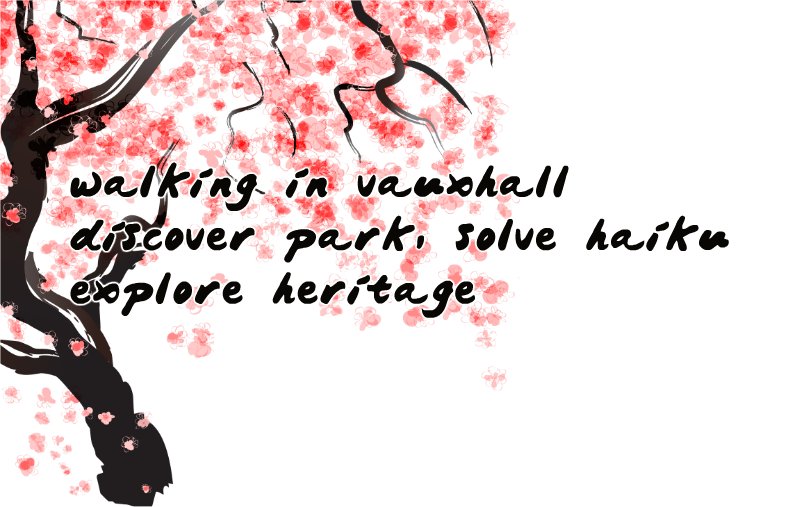 vauxhall treasure hunt haiku