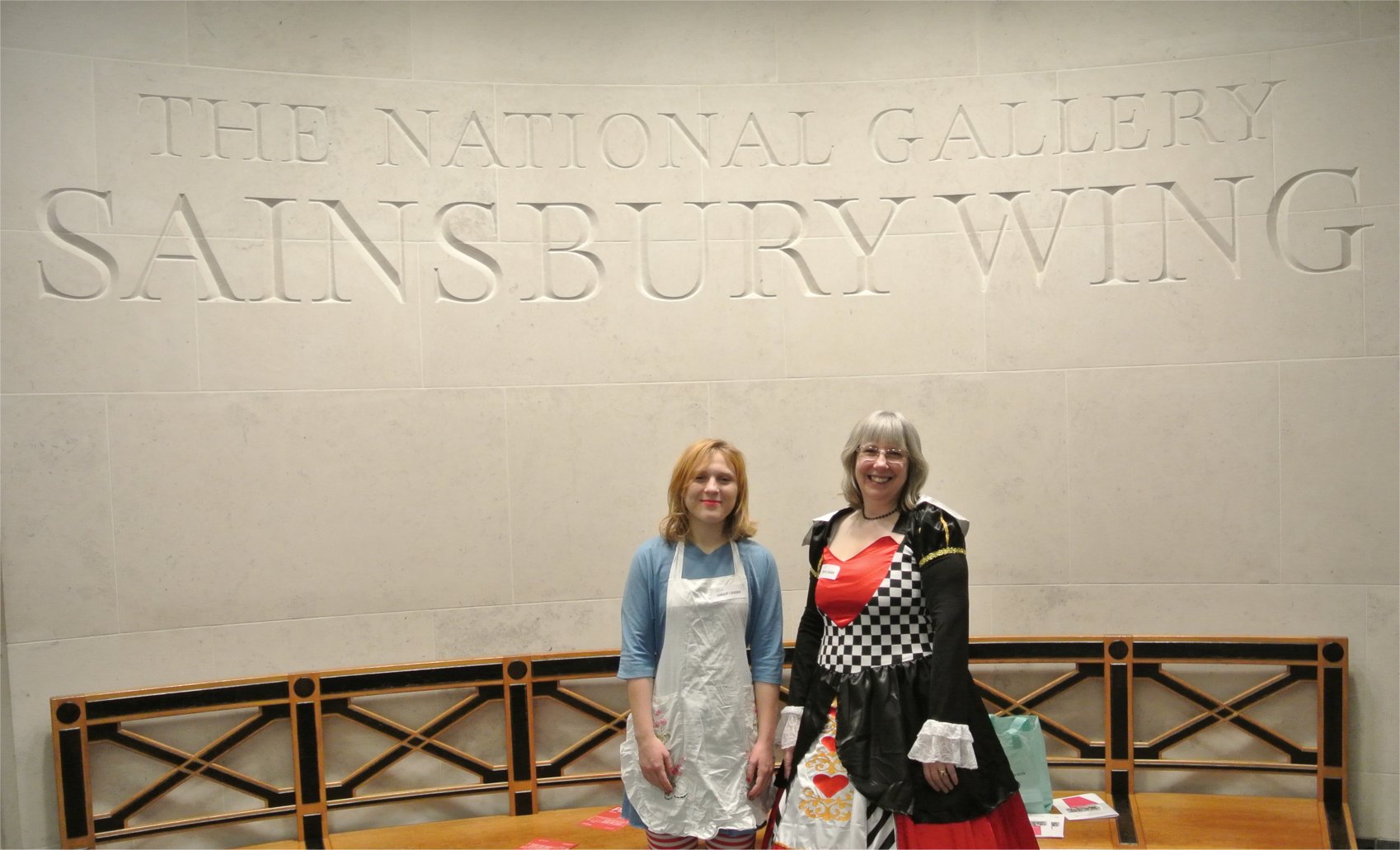 The Red Queen with Alice at the National Gallery