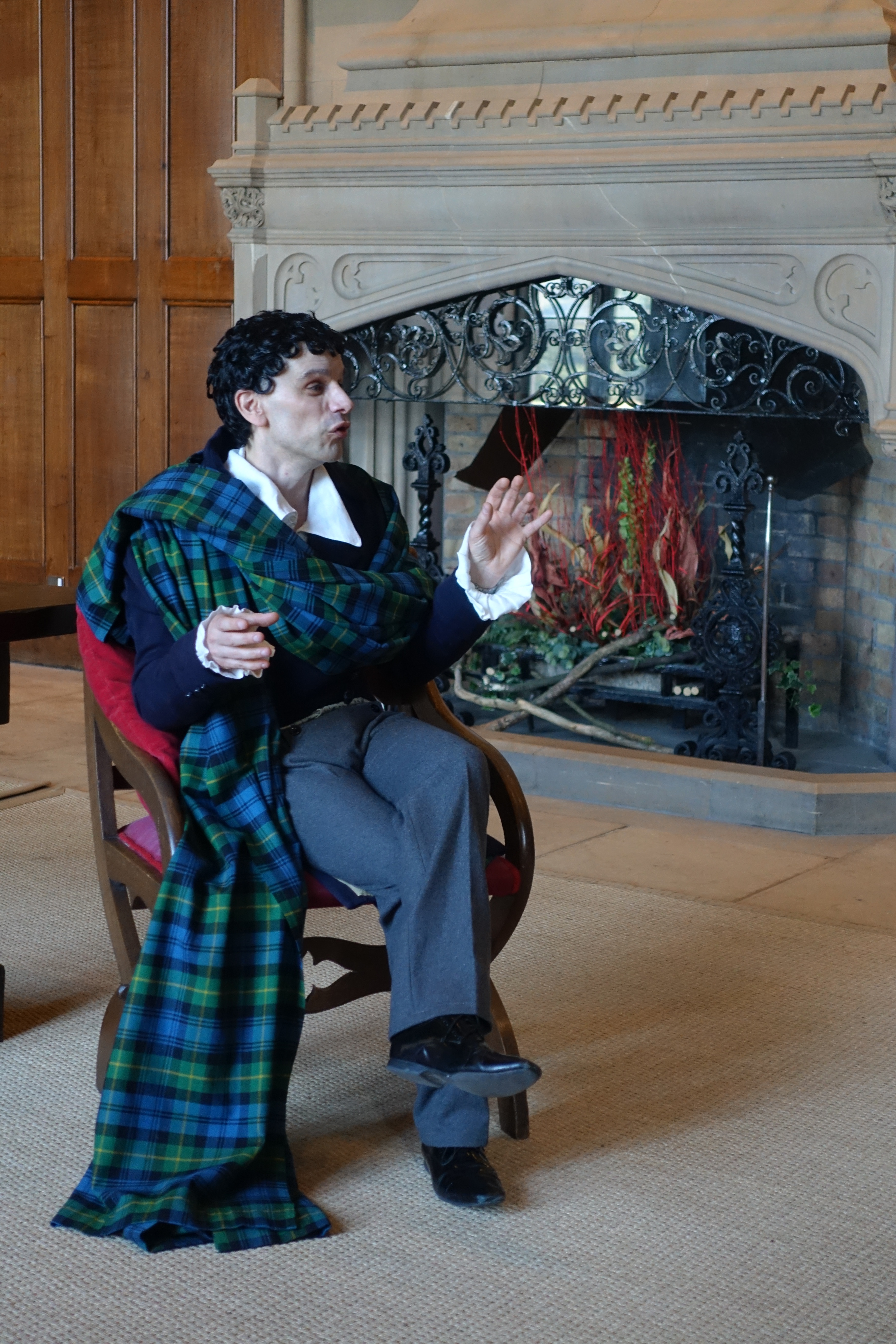 "Lord Byron" costumed guide at Newstead Abbey - photo by Juliamaud