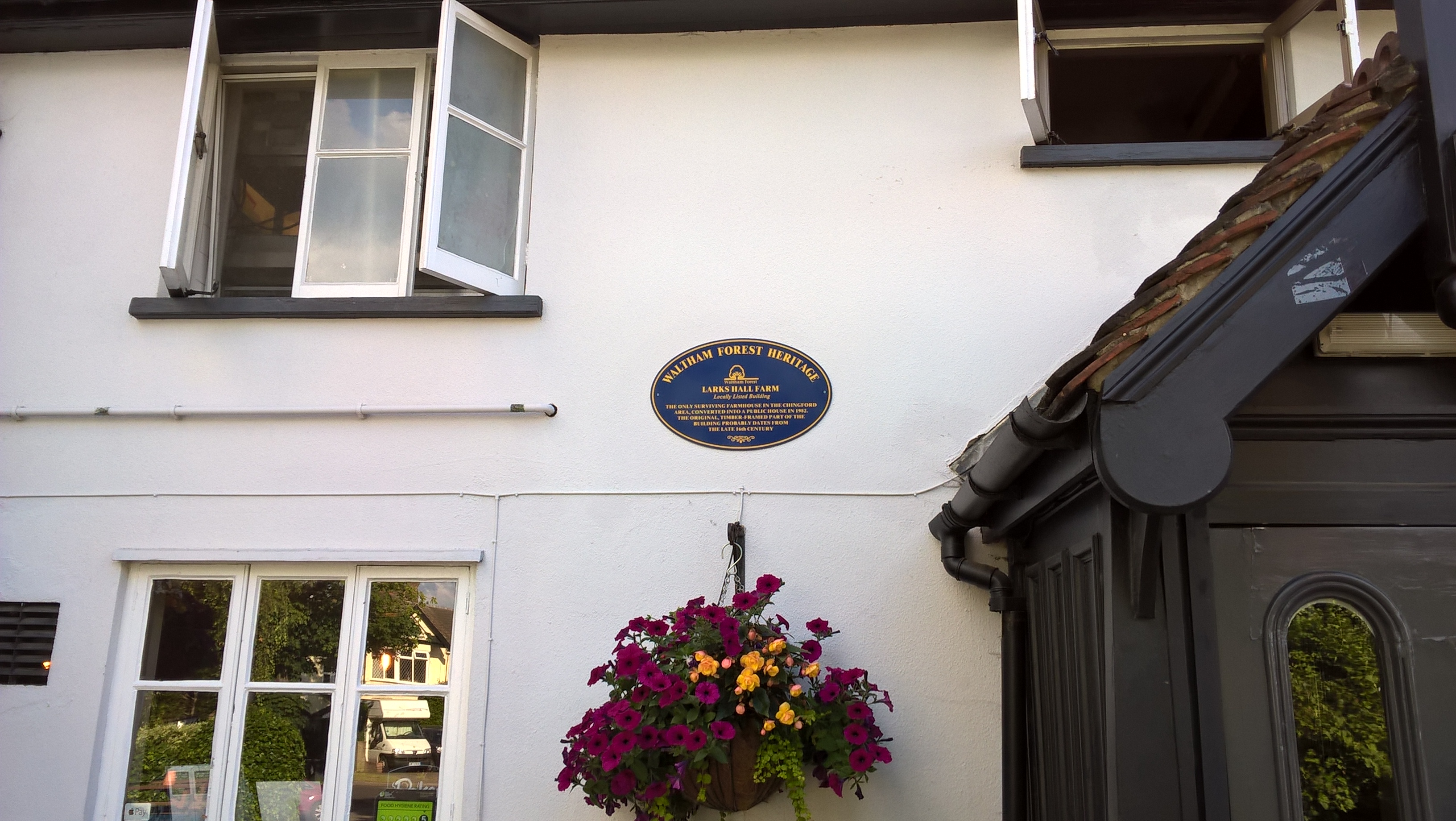 Larkshall Farm Blue Plaque - photo by Juliamaud