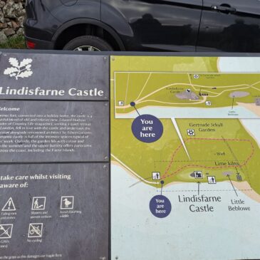Lindisfarne Castle notice board