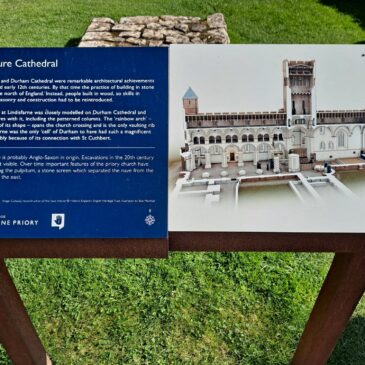Lindisfarne Priory notice board