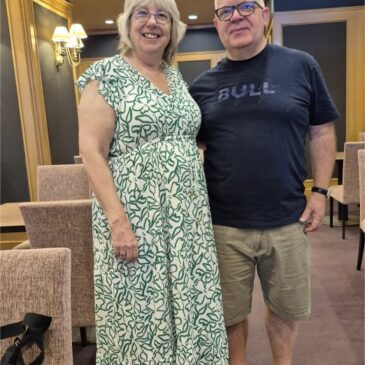 lady and man standing together